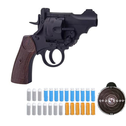 Webley Revolver Handgun Style Toy Webley &amp; Scott Revolver Wick EVA Bullet Toy Gun Rotating Ejection Type Foldable Handgun Toy Handgun Sponge Bullet Gun Toy Birthday Gift Genuine Product