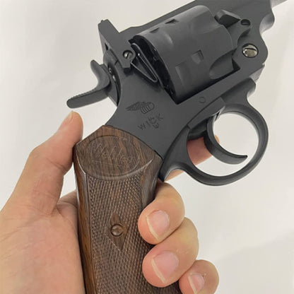 Webley Revolver Handgun Style Toy Webley &amp; Scott Revolver Wick EVA Bullet Toy Gun Rotating Ejection Type Foldable Handgun Toy Handgun Sponge Bullet Gun Toy Birthday Gift Genuine Product