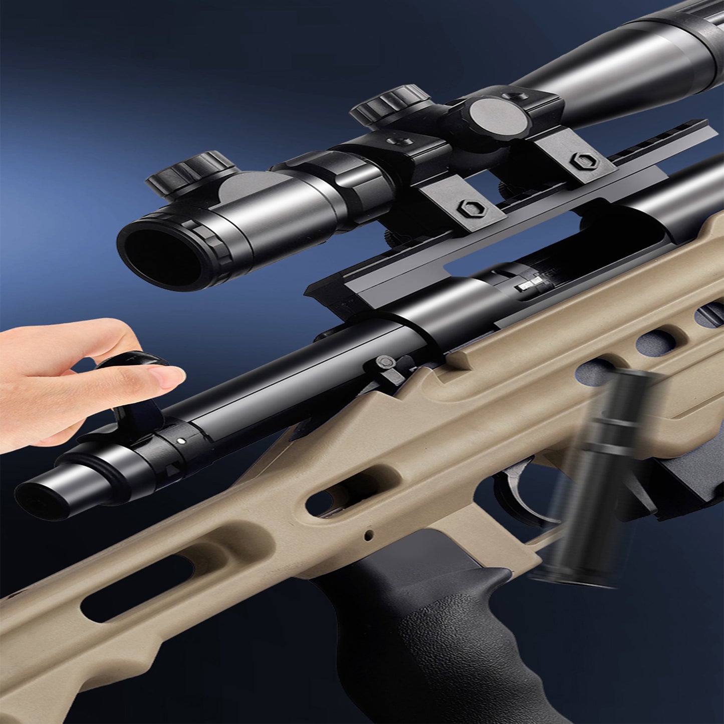 CZ 455 EVA Soft Bullet Bolt Action Sniper Rifle Toy Gun Toy Gun Manual Simulation Sponge Bullet Semi-automatic Training Gun Battle Game Precision Shooting Set 