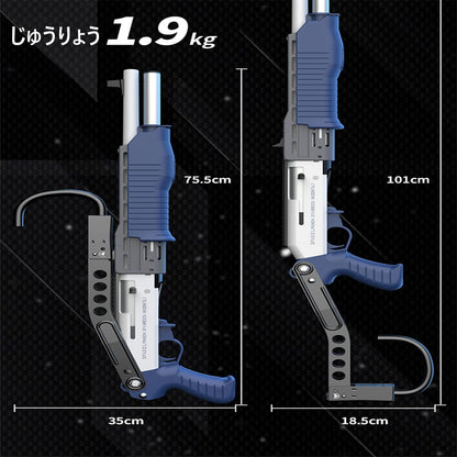 ショットガン風おもちゃ銃 ブローバック排莢を再現 ライブカート式 レバーアクション スポンジ弾 折りたたみ可能