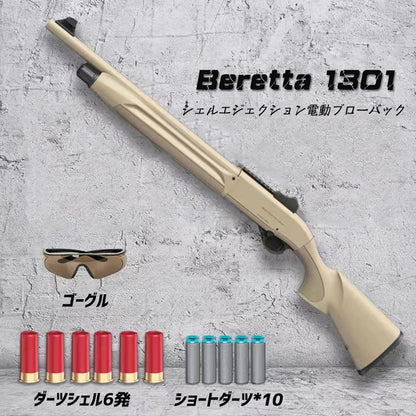 Shell Ejection Electric Blowback Shell Ejection Shotgun Type Beretta 1301 Dual System Shell Eject Soft Bullet Sponge Bullet