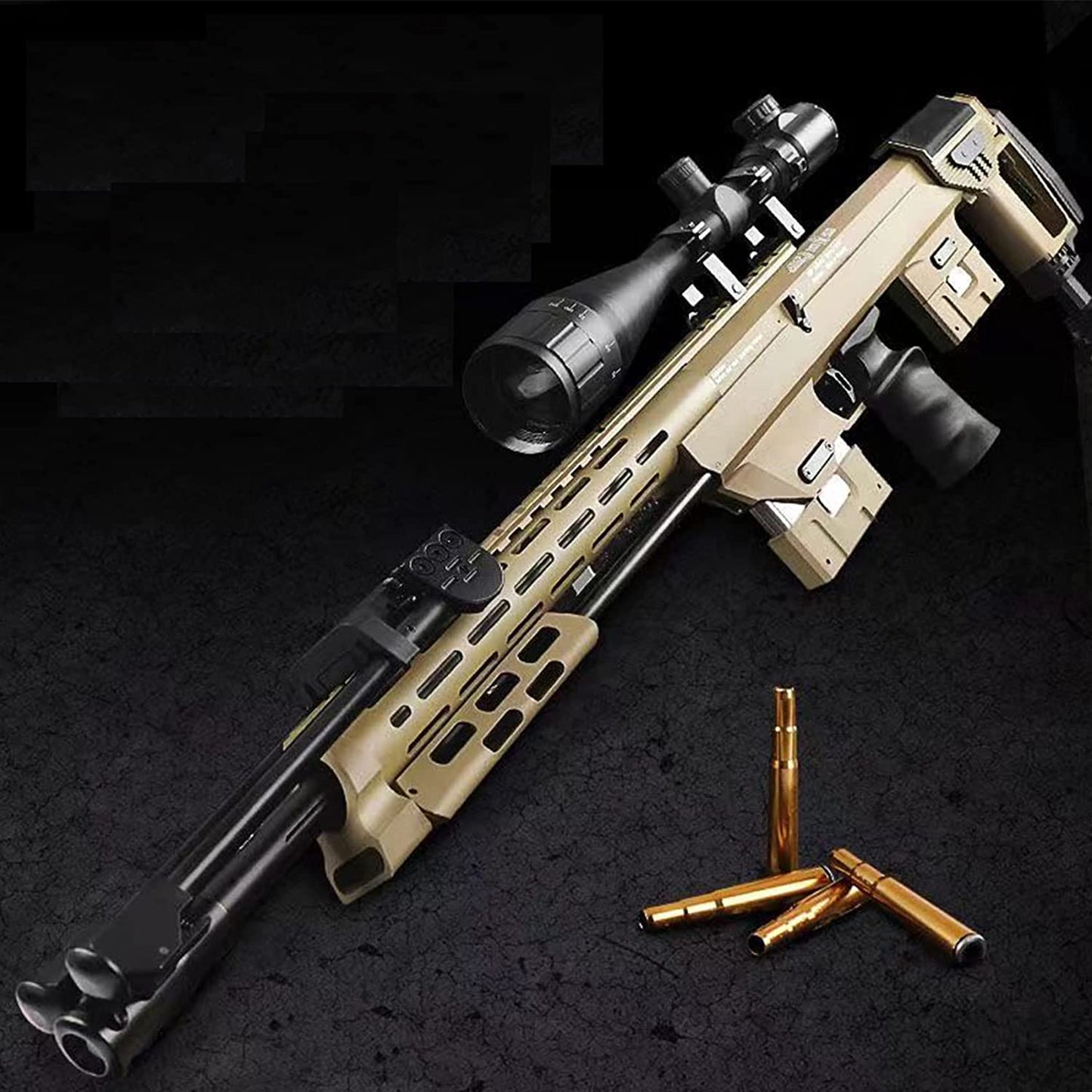 DSR-1 EVAソフト弾丸 ボルトアクション スナイパーライフル おもちゃ銃 おもちゃ銃 手動ミュレーション スポンジ弾 半自動式 訓練銃 戦ゲーム 精密射撃セット 黒い（スコープは含まれません）