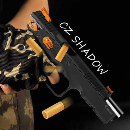 CZ75 STS製  フィンガーアクションブローバック　スプリングライブカート式 CZSHADOW2 排莢式  ハンドガン風おもちゃ銃
