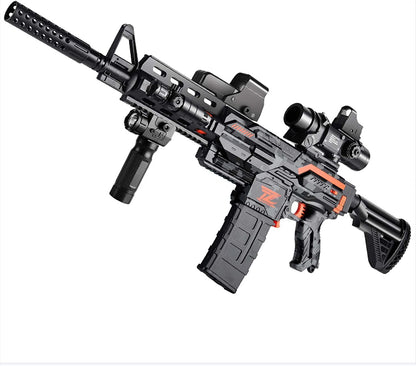 M4/AK Assault Rifle Manual Pull Bolt Shell Eject Soft Bullet Gun Jumping Shellboy EVA Soft Bullet Gun 