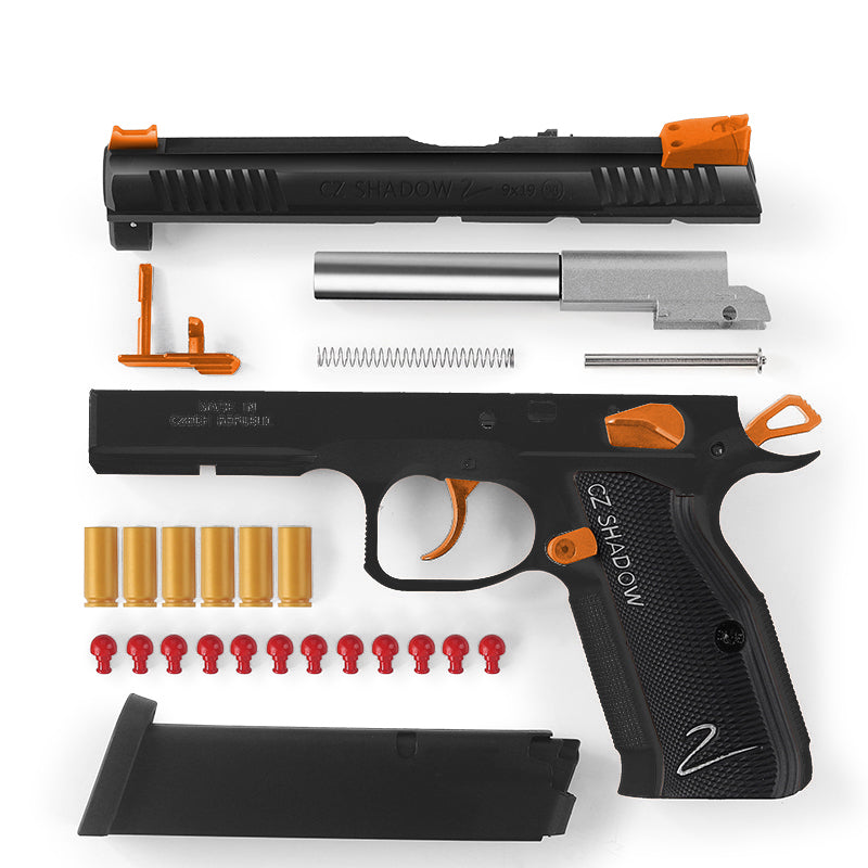 CZ75 STS finger action blowback spring live cart type CZSHADOW2 shell discharge type hand gun style toy gun